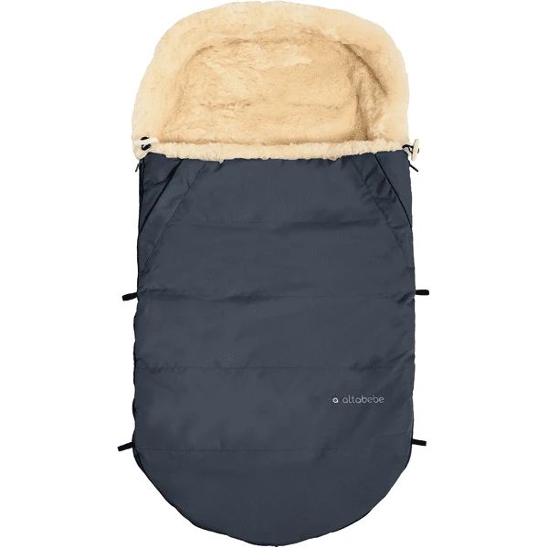 Altabebe Lammfellfußsack Marine 1 Altabebe Lammfellfußsack Marine