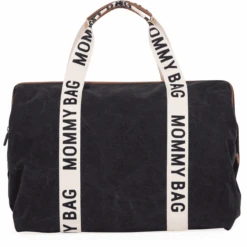 CHILDHOME Mommy Bag Signatur Canvas Schwarz