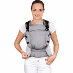 Hoppediz Babytrage Nabaca Basic-Set Regular Grau Meliert