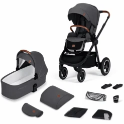 Kinderkraft Kombikinderwagen EVERYDAY 2 In 1 Dark Grey Black Frame