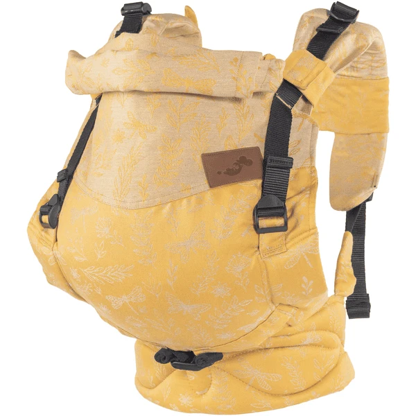 SCHMUSEWOLKE Babytrage Comfort Botanical Golden Leinen 1 SCHMUSEWOLKE Babytrage Comfort Botanical Golden Leinen