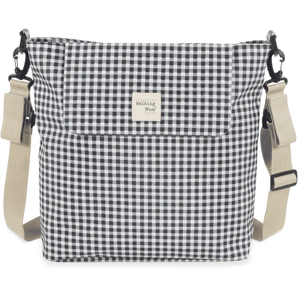 Walking Mum Wickeltasche I Love Vichy Schwarz 1 Walking Mum Wickeltasche I Love Vichy Schwarz